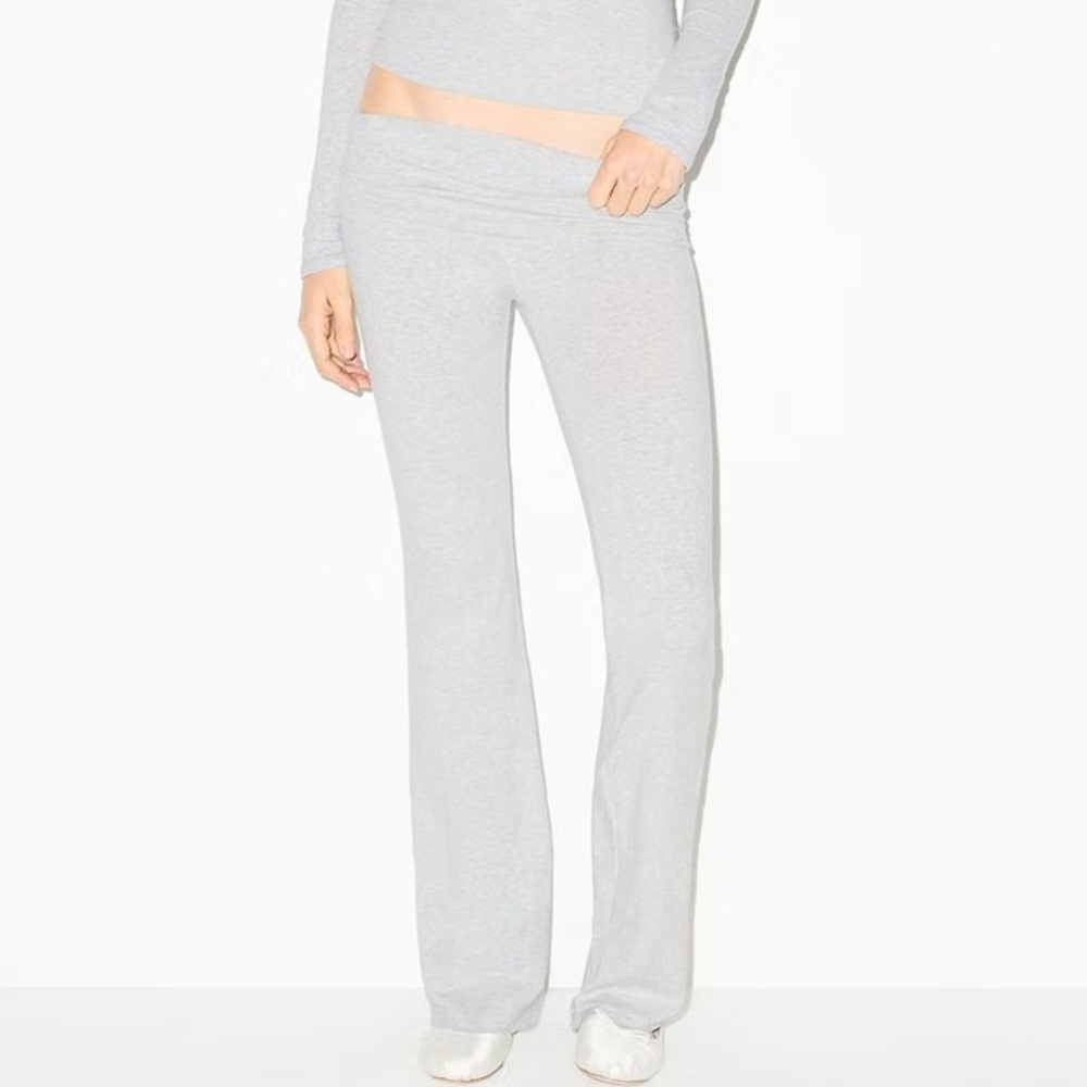 NWT Skims Foldover Pants Leggings new light heather gray